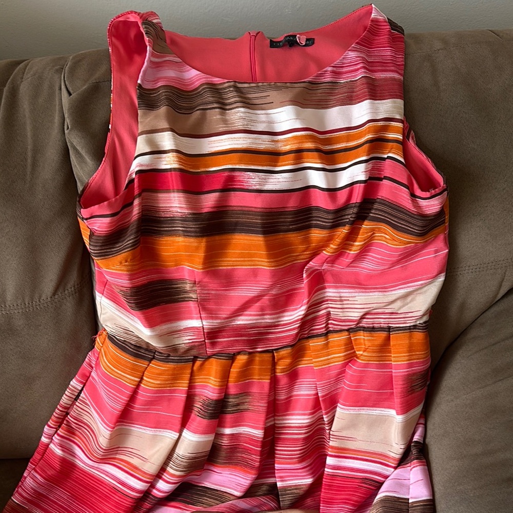 Striped Multicolor Sleeveless Dress